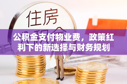 六枝公积金支付物业费，政策红利下的新选择与财务规划