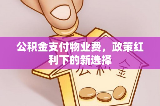 六枝公积金支付物业费，政策红利下的新选择