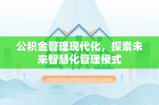 六枝公积金管理现代化，探索未来智慧化管理模式