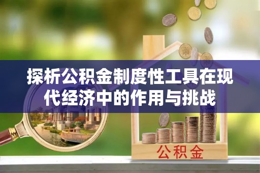 六枝探析公积金制度性工具在现代经济中的作用与挑战