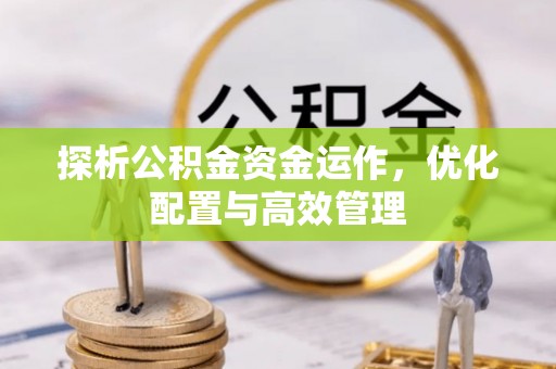 六枝探析公积金资金运作，优化配置与高效管理
