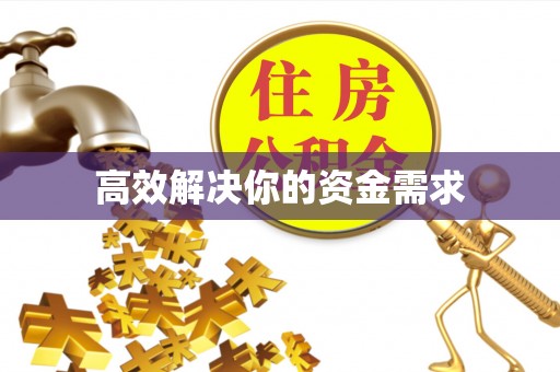 六枝高效解决你的资金需求